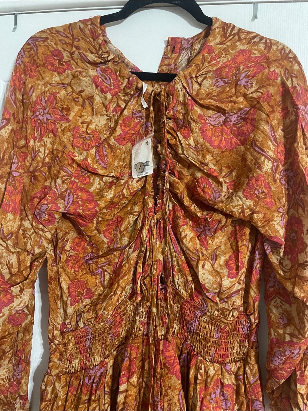Free People Dance Til Dawn Romper Ruffled Tie Up Romper - Picture 5 of 7